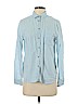 American Eagle Outfitters 100% Lyocell Blue Long Sleeve Button-Down Shirt Size S - photo 1