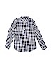 Crewcuts 100% Cotton Checkered-gingham Blue Long Sleeve Button-Down Shirt Size 8 - photo 1