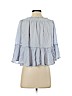 American Eagle Outfitters 100% Viscose Blue 3/4 Sleeve Blouse Size M - photo 2