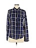 SO 100% Rayon Blue Long Sleeve Button-Down Shirt Size M - photo 1
