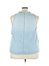 Susina 100% Cotton Blue Sleeveless Blouse Size 3X - photo 2