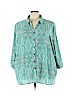 Catherines Blue 3/4 Sleeve Blouse Size 5X - photo 1