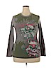 Ed Hardy 100% Cotton Gray Long Sleeve T-Shirt Size XL - photo 1