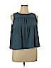 H&M 100% Polyester Blue Sleeveless Blouse Size 14 - photo 1