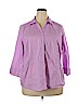 Basic Editions Purple 3/4 Sleeve Blouse Size 2X - photo 1