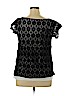 AB Studio 100% Nylon Black Short Sleeve Top Size 1X - photo 2