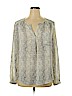 dalia 100% Polyester Ivory Long Sleeve Blouse Size XL - photo 1