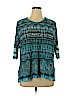 Jess & Jane Blue 3/4 Sleeve Top Size XL - photo 1
