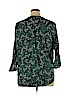 H&M 100% Polyester Green 3/4 Sleeve Blouse Size XL - photo 2