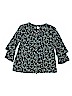 Justice 100% Rayon Black Long Sleeve Blouse Size 14 - photo 1
