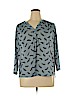 H&M 100% Polyester Blue 3/4 Sleeve Blouse Size XL - photo 1