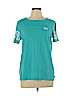 Victoria's Secret Pink 100% Cotton Teal Short Sleeve T-Shirt Size L - photo 1