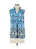 Dana Buchman 100% Polyester Blue Sleeveless Blouse Size S - photo 1