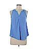 Lush 100% Polyester Blue Sleeveless Blouse Size S - photo 1