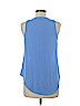 Lush 100% Polyester Blue Sleeveless Blouse Size S - photo 2