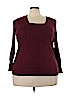 Lane Bryant Burgundy Long Sleeve Top Size 22 - 24 Plus - photo 1