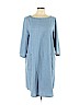 Eileen Fisher 100% Cotton Blue Casual Dress Size L - photo 1