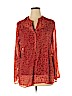 Apt. 9 100% Polyester Orange Long Sleeve Button-Down Shirt Size XL - photo 1
