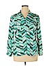 Notations Teal Long Sleeve Button-Down Shirt Size XL - photo 1
