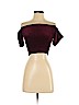 Tres Bien U.S.A. Burgundy Short Sleeve Top Size S - photo 1