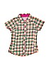 Columbia Plaid Green Short Sleeve Button-Down Shirt Size 6 - photo 1
