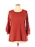 I.N. Studio Red 3/4 Sleeve Top Size XL (petite) - photo 1