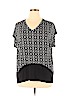 DressBarn Black Short Sleeve Top Size XL - photo 1