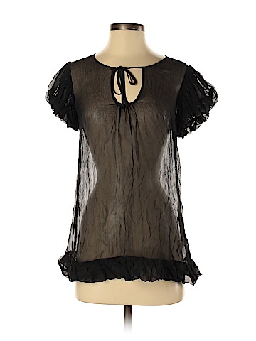 Juicy Couture Short Sleeve Silk Top (view 1)