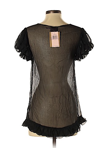 Juicy Couture Short Sleeve Silk Top (view 2)