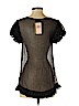 Juicy Couture 100% Silk Black Short Sleeve Silk Top Size 2 - photo 2