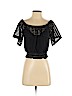 Tracy Reese Black Short Sleeve Blouse Size S - photo 1