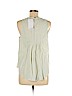 Eyeshadow 100% Cotton Green Sleeveless Blouse Size M - photo 2