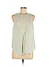 Eyeshadow 100% Cotton Green Sleeveless Blouse Size M - photo 1