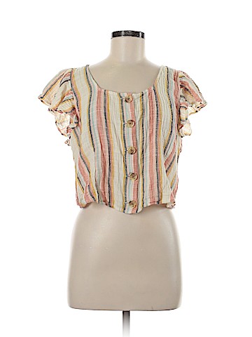 American Eagle Outfitters Short Sleeve Blouse (view 1)