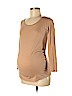 New Look 100% Cotton Tan Long Sleeve T-Shirt Size 4 - photo 1