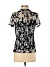 Laundry by Shelli Segal Black Short Sleeve Blouse Size XS - photo 2