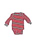 Carter's 100% Cotton Stripes Red Short Sleeve Onesie Size 0-3 mo - photo 1