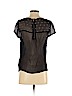 Topshop 100% Viscose Black Short Sleeve Blouse Size 4 - photo 2
