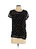 Topshop 100% Viscose Black Short Sleeve Blouse Size 4 - photo 1