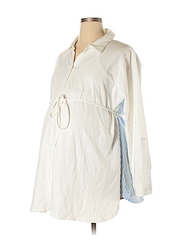 Motherhood Long Sleeve Button-Down Shirt (view 1)