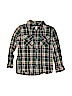 Tea 100% Cotton Green Long Sleeve Button-Down Shirt Size 7 - photo 1