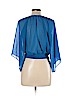 Forever 21 100% Polyester Blue 3/4 Sleeve Blouse Size L - photo 2