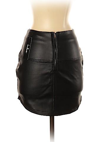 Lulu's Faux Leather Skirt (view 2)
