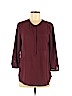 NYDJ 100% Polyester Burgundy Long Sleeve Blouse Size M - photo 1