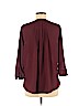 NYDJ 100% Polyester Burgundy Long Sleeve Blouse Size M - photo 2