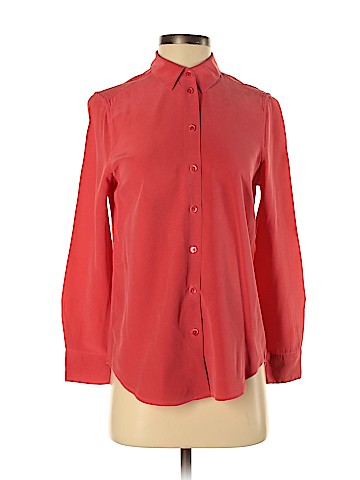 Equipment Long Sleeve Silk Top (view 1)