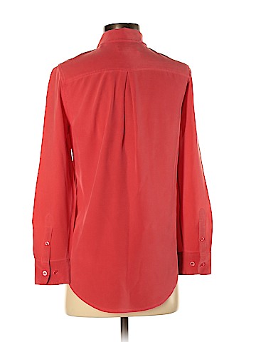 Equipment Long Sleeve Silk Top (view 2)