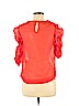 H&M 100% Polyester Red Short Sleeve Blouse Size 6 - photo 2