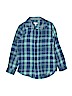 Cat & Jack 100% Cotton Plaid Blue Long Sleeve Button-Down Shirt Size M (kids) - photo 1