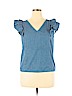 Draper James 100% Cotton Blue Short Sleeve Blouse Size 14 - photo 1